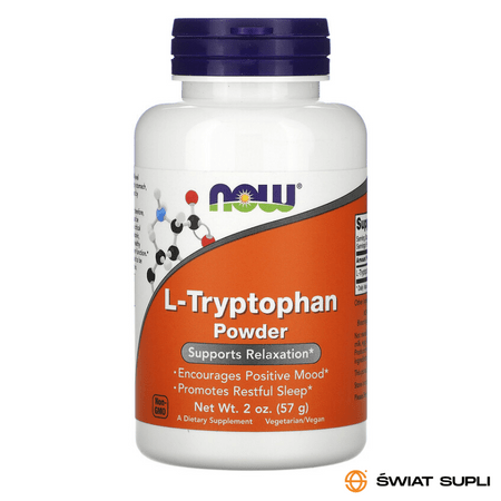 Układ Nerwowy Tryptofan Now Foods L-Tryptophan Powder 57g