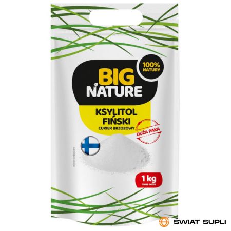 Zdrowa Żywność Ksylitol Big Nature Ksylitol Fiński (Cukier Brzozowy) 1kg
