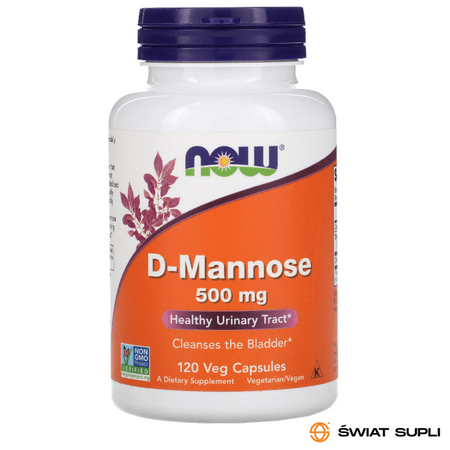 Detoks Manosacharyd Now Foods D-Mannose 500mg 120vkaps
