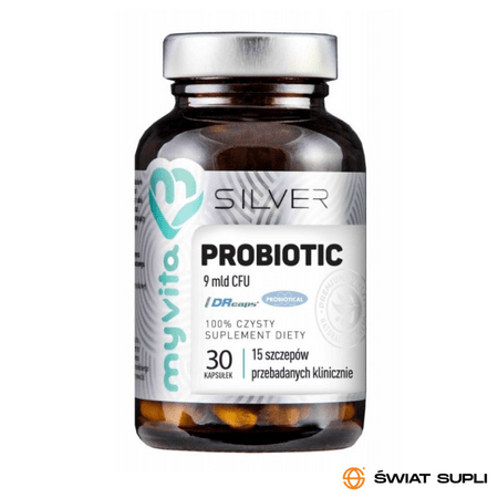 Wsparcie Jelit Probiotyki MyVita Silver Pure 100% Probiotyk 9mld 30kaps
