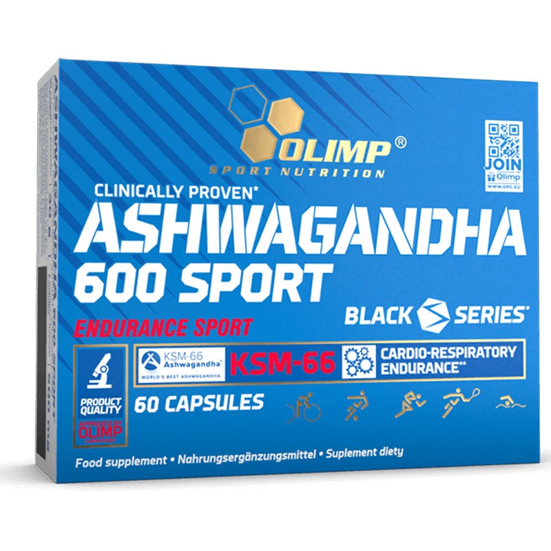 Olimp Ashwagandha sport 60 caps - to preparat adaptogenny, prozdrowotny, wspomagający odporność i łagodzący skutki stresu.