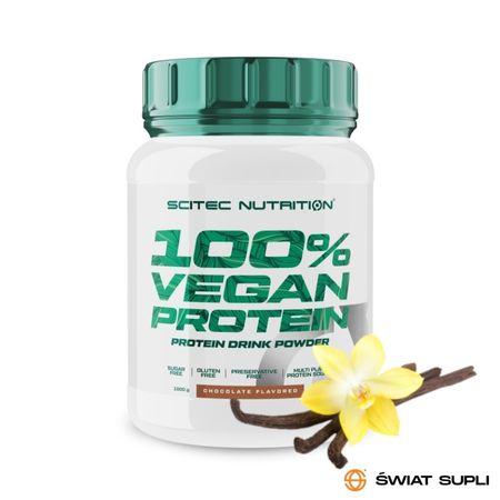 Odżywkę Białkową Roślinną bez laktozy i cukru Scitec Nutrition 100% Vegan Protein 1000g kupisz w Świat Supli