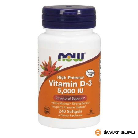 Witaminy D Now Foods Vitamin D3 5000IU 240softgels