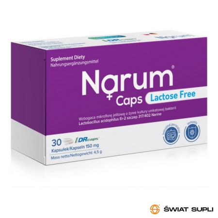 Wsparcie Jelit Probiotyki Narum Caps Lactose Free 30kaps