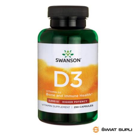Witaminy D Swanson Vitamin D3 2000IU 250kaps