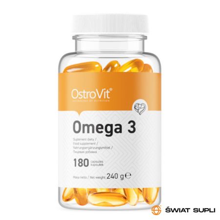 Kwasy Tłuszczowe Omega OstroVit Omega 3 180softgels