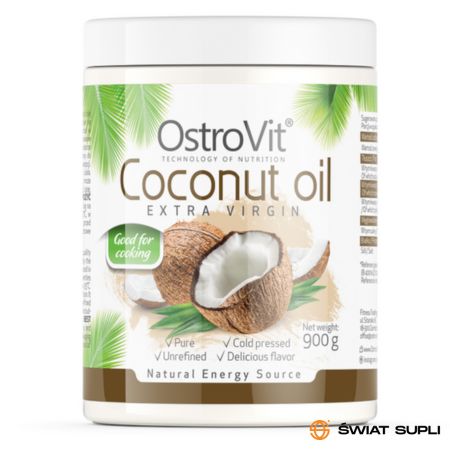 Zdrowa Żywność Olej Kokosowy OstroVit Olej kokosowy Extra Virgin 900g
