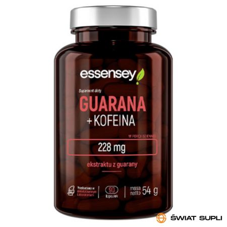 Suplement Energetyczny Guarana + Kofeina Essensey Guarana + Kofeina 90kaps