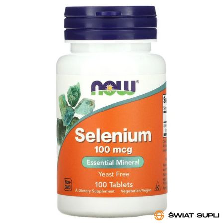 Minerały Selen Now Foods Selenium 100mcg 100tab