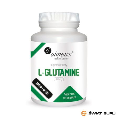 Aminokwasy Glutamina Aliness L-Glutamine 500mg 100vkaps