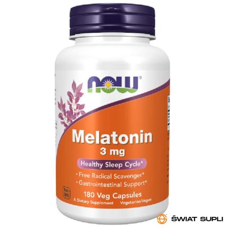 Dobry Sen Melatonina Now Foods Melatonine 3mg 180vkaps