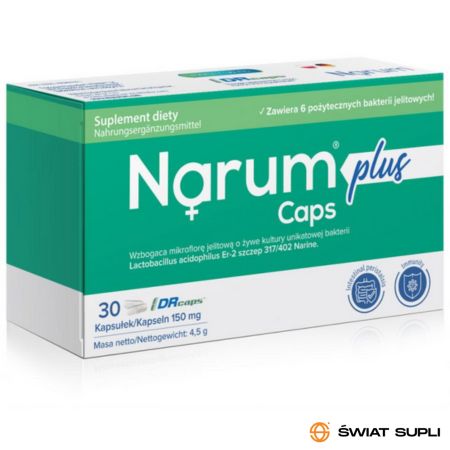 Wsparcie Jelit Probiotyki Narum Plus 150mg 30kaps
