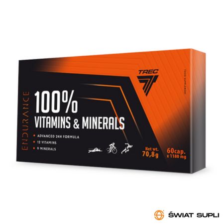 Witaminy i Minerały Kompleks Trec Nutrition Endurance 100% Vitamin&Minerals 60kaps