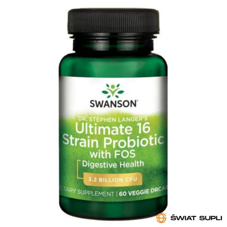 Wsparcie Jelit Probiotyki Swanson Ultimate-16 Strain Probiotic 60kaps

