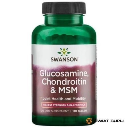 Regeneracja Stawów Kompleks Swanson Glucosamine Chondroitin & MSM 750mg 120tab
