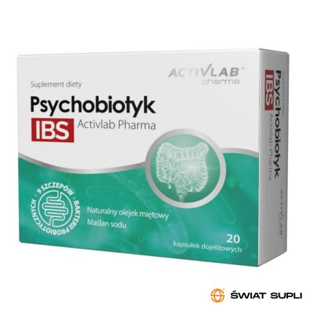 Wsparcie Mózgu i Odporności Probiotyki Activlab Psychobiotyk IBS 20kaps
