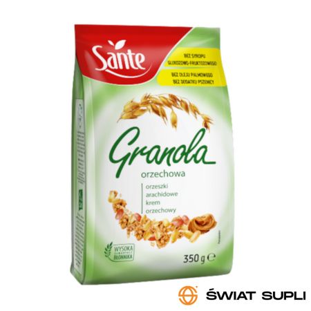 Zdrowa Żywność Zamiennik Śniadania Sante Granola Orzechowa 350g
